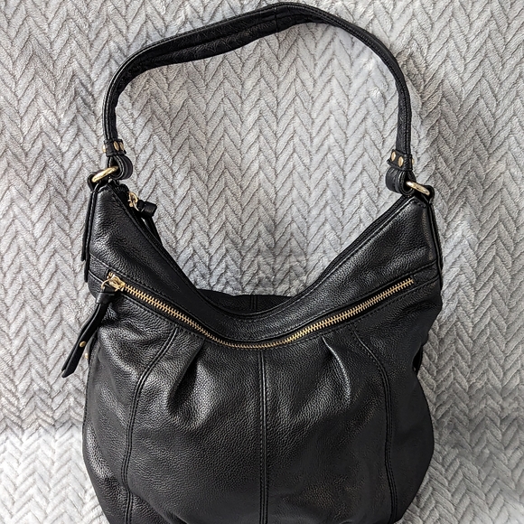 Clarks Black Leather Handbag Purse - Picture 2 of 5